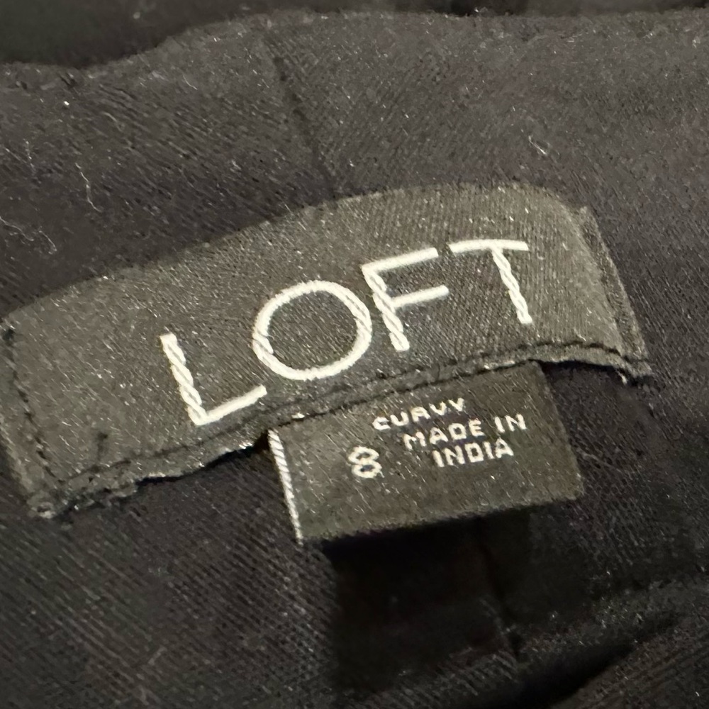Like NEW! Women's LOFT Curvy Skinny ankle Black Pants Sz 8 - Picture 3 of 5